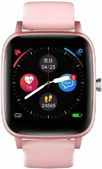 Radiant Queensboro Smartwatch with Heart Rate Monitor (Pink)