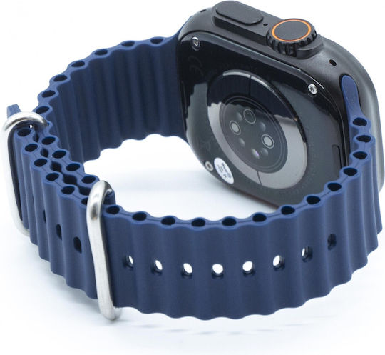 Kiano Solid Smartwatch with Heart Rate Monitor (Black and Blue Stripe) view 3