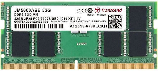 Transcend DDR5 with Module 1x32GB and Speed 5600 for Laptop JM5600ASE-32G