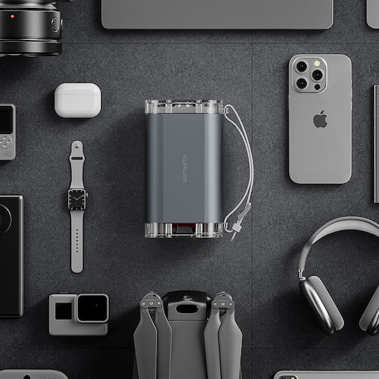 4Smarts Lucid Ultra Power Bank 40000mAh 100W with 2 USB-A Ports and 2 USB-C Ports Gray vue 3