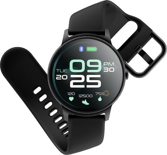 Forever Forevive 2 SB-330 Smartwatch with Heart Rate Monitor (Black) view 3