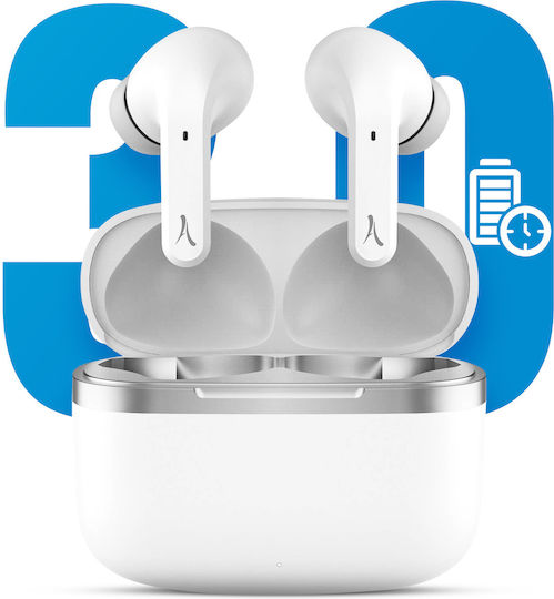 Akashi ALTBTEARBWH In-ear Bluetooth Handsfree Earphones with Charging Case White view 4