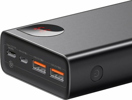 Baseus Adaman Metal Digital Display Power Bank 20000mAh 65W with 2 USB-A Ports and USB-C Port Quick Charge 3.0 Black view 4