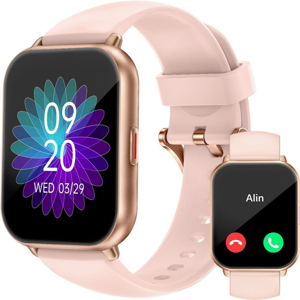 Ruimen D1 Smartwatch with SIM and Heart Rate Monitor (Pink) view 1