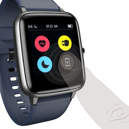HAMA Fit Watch 4900 Stainless Steel with Heart Rate Monitor (Dark Blue) view 4