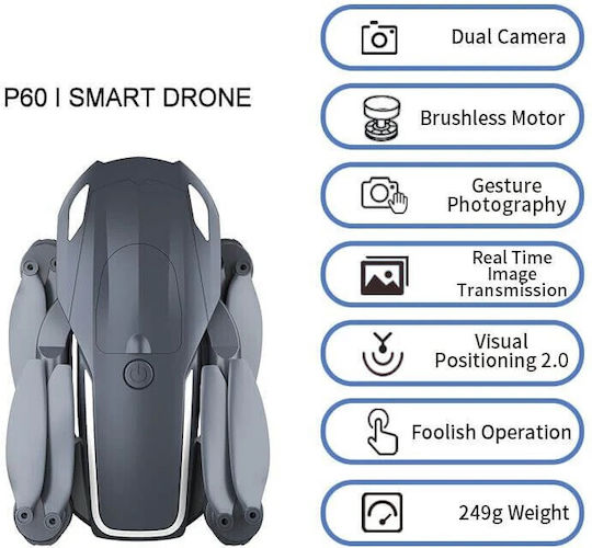 P60 Pro Drone with 4K Camera and Controller view 4