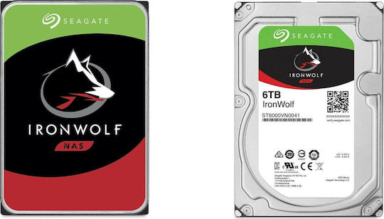 Seagate Ironwolf 6TB HDD Hard Drive 3.5" SATA III 5400rpm with 256MB Cache for NAS ST6000VN001 view 2