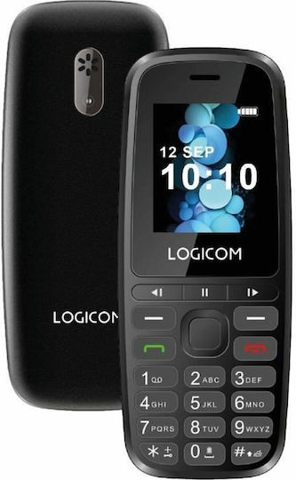 Logicom Posh 402 Dual SIM (125MB/125MB) Mobile with Buttons Black