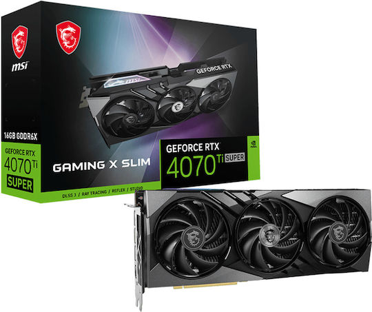 MSI GeForce RTX 4070 Ti Super 16GB GDDR6X Gaming X Slim Graphics Card (912-V513-611) view 1