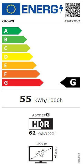 Crown Television 43" Full HD LED 43VF77FVA (2023) vue 4