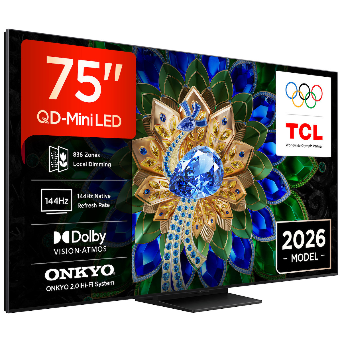TCL Smart TV 75" 4K UHD QD-Mini LED A400U HDR (2026) 75A400U view 4