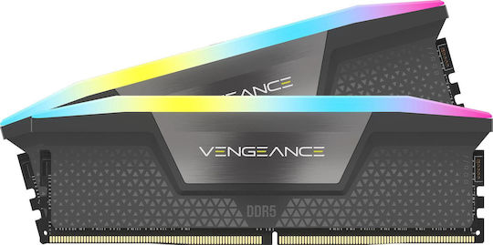 Corsair Vengeance RGB DDR5 32GB RAM with 2x16GB Modules and Speed 6000 for Desktop CMH32GX5M2F6000Z36