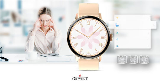 Giewont GW330 45mm Smartwatch with Heart Rate Monitor (Rose Gold) view 9