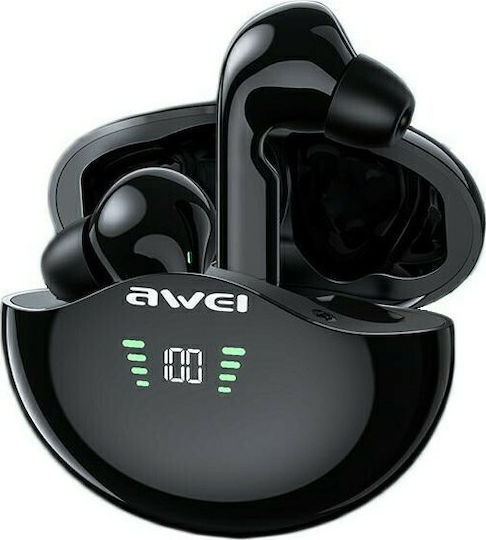 Awei T12P In-ear Bluetooth Handsfree Earphones with Sweat Resistance and Charging Case Black vista 2