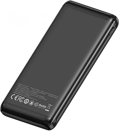 XO PB308 Power Bank 10000mAh 22.5W with USB-A Port and USB-C Port Quick Charge 3.0 Black view 2