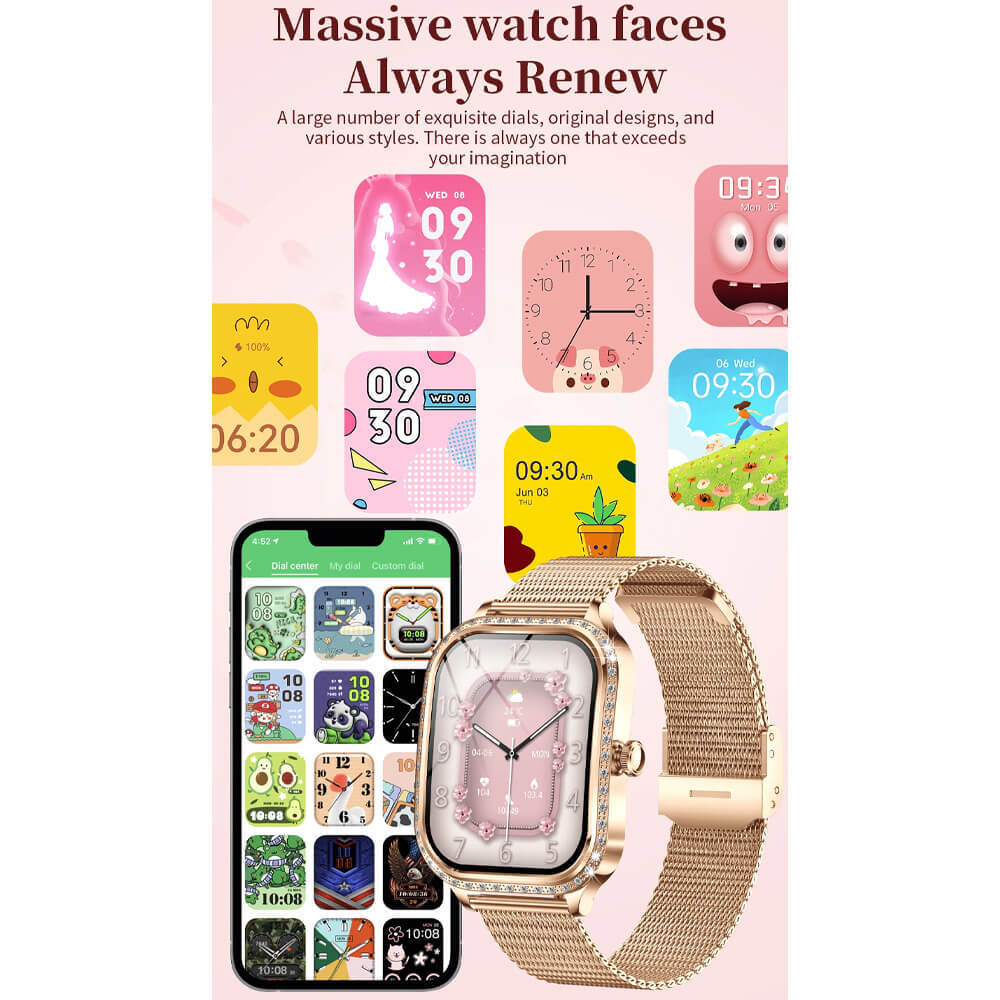Microwear MK88 Smartwatch with Heart Rate Monitor (Silver Steel) view 6