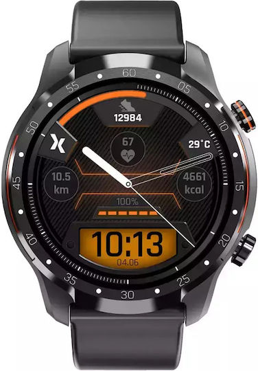 MaxCom FW01 Uran Stainless Steel Smartwatch with Heart Rate Monitor (Black) view 5