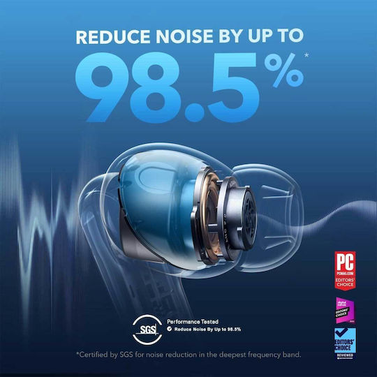 Soundcore by Anker Liberty 4 NC In-ear Bluetooth Handsfree Earphones with Sweat Resistance and Charging Case Black vue 6