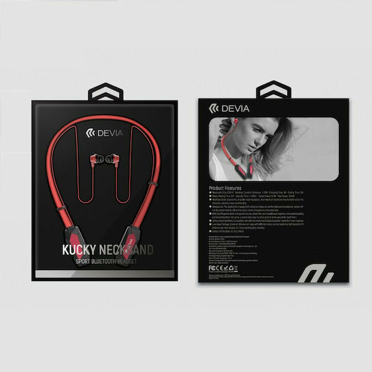 Devia Kucky In-ear Bluetooth Handsfree Earphones Red view 2