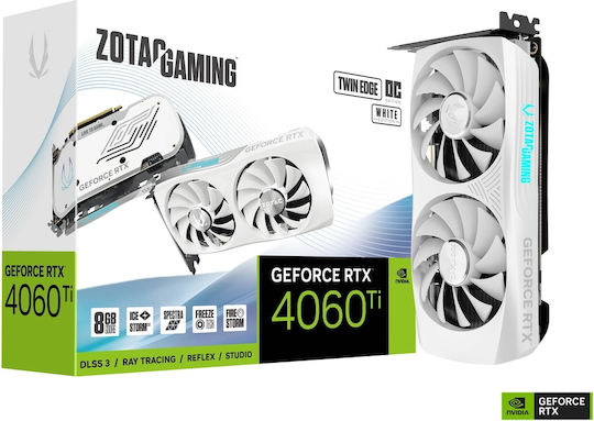 Zotac GeForce RTX 4060 Ti 8GB GDDR6 Twin Edge OC White Edition Graphics Card