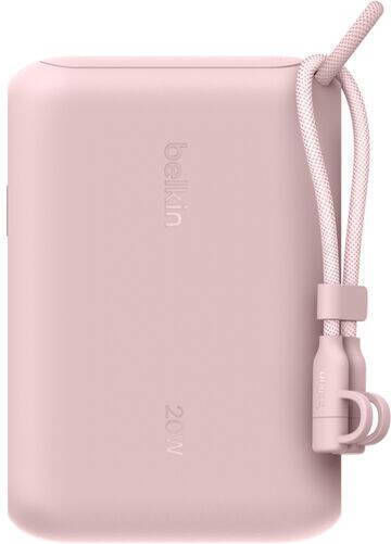 Belkin BoostCharge Power Bank 10K with Display 10000mAh 20W with 2 USB-C Ports Pink vue 2