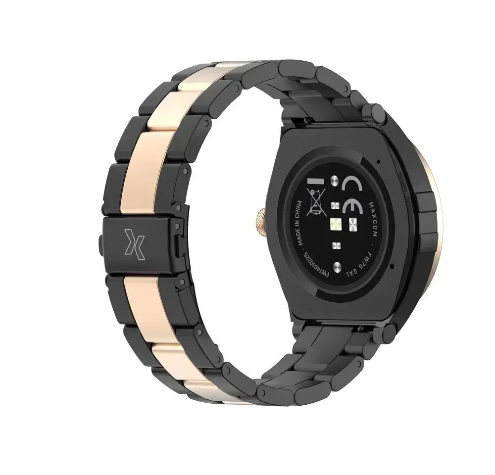 MaxCom FW76 Stainless Steel 42mm Smartwatch with SIM and Heart Rate Monitor (Gal Black) view 8