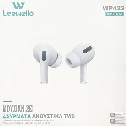 Leewello WP422 In-ear Bluetooth Handsfree Earphones with Charging Case White view 1