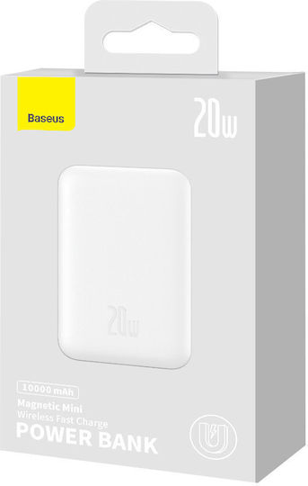 Baseus Magnetic Mini Power Bank 10000mAh 20W with USB-C Port White view 3