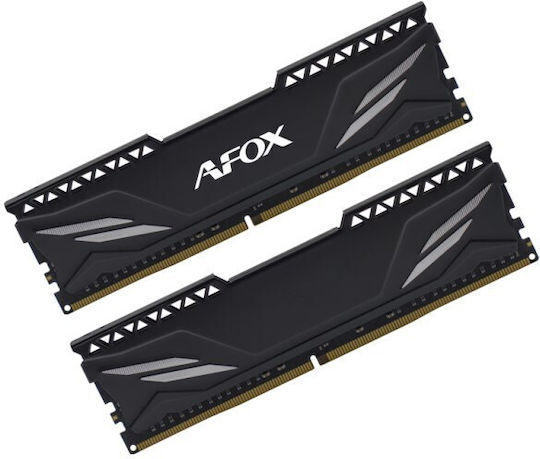 Afox Black Heatsink DDR4 32GB RAM with 2x16GB Modules and Speed 3200 for Desktop AFLD432PH1CADB