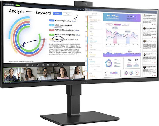 LG 34BQ77QC-B Ultrawide IPS HDR Curved Monitor 34" QHD 3440x1440 with Response Time 5ms GTG view 3