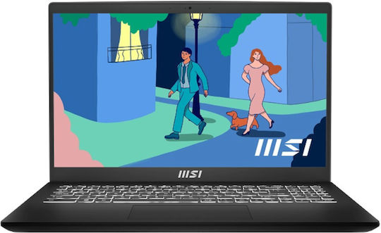 MSI Modern 15 B12M 15.6" FHD (i5-1235U/16GB/512GB SSD/W11 Pro) (GR Keyboard) view 1