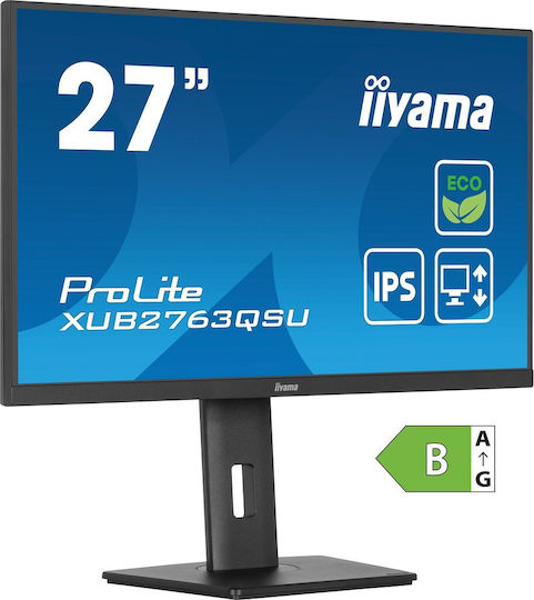 Iiyama ProLite XUB2763QSU-B1 IPS Monitor 27" QHD 2560x1440 with Response Time 2ms GTG