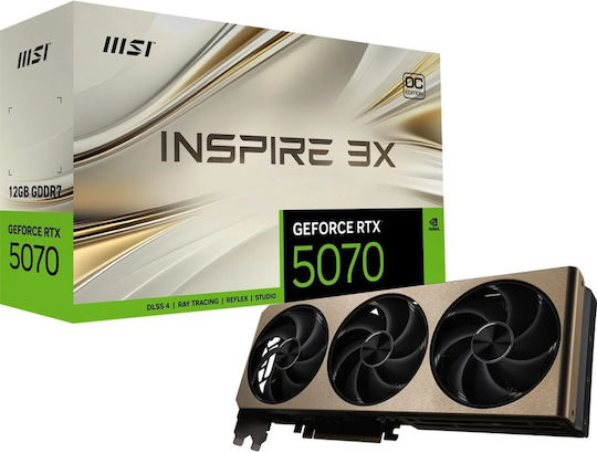 MSI GeForce RTX 5070 12GB GDDR7 Inspire 3X OC Graphics Card view 1