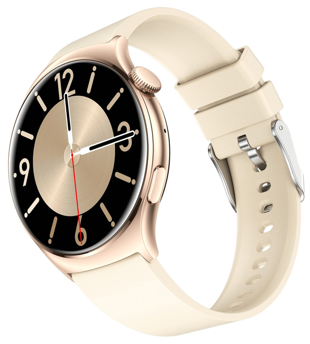Luna Velvet 46mm Smartwatch with Heart Rate Monitor Pink Gold vista 4