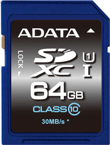 Adata Premier SDXC 64GB Class 10 U1 UHS-I view 1