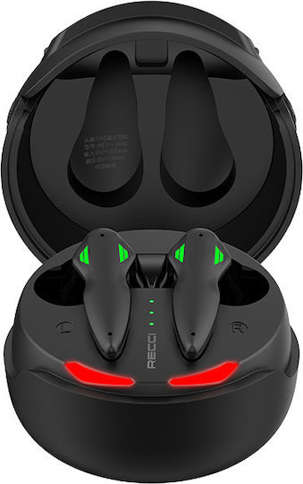 Recci Helmet In-ear Bluetooth Handsfree Earphones with Charging Case Black vue 4