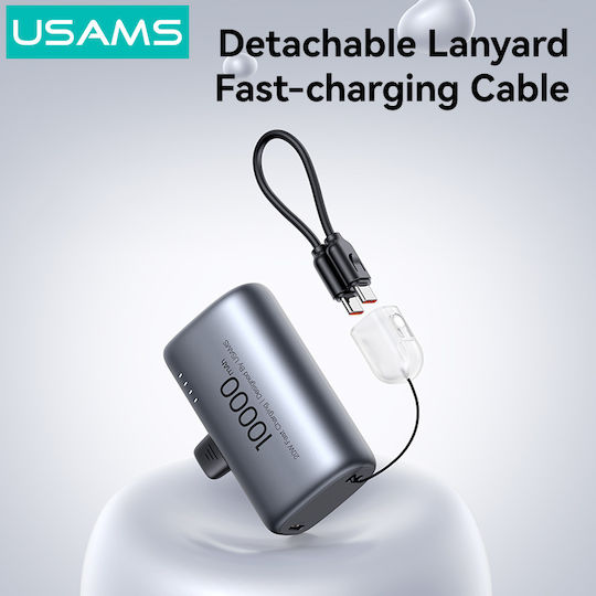 Usams PB82 Power Bank 10000mAh 20W Power Delivery Gray view 6