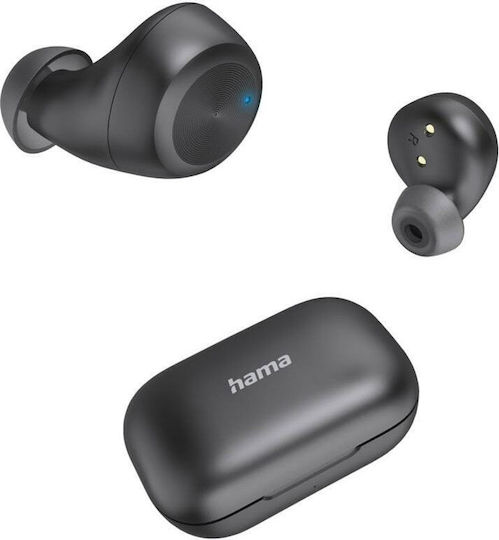HAMA Spirit Chop II In-ear Bluetooth Handsfree Earphones with Sweat Resistance and Charging Case Black view 1