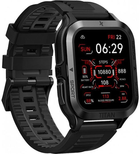MaxCom FW67 Titan Pro Smartwatch with Heart Rate Monitor (Black) vue 2