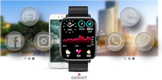 Giewont 230-2 Smartwatch with Heart Rate Monitor (Black) view 5