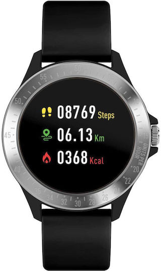 Harry Lime Aluminium 46mm Smartwatch with Heart Rate Monitor (Black) view 2