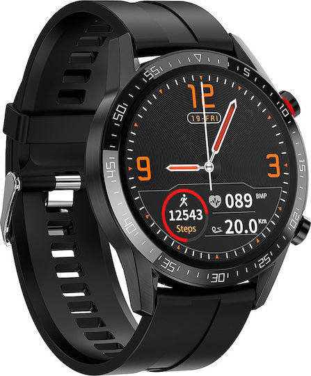 Microwear L13BL Smartwatch with Heart Rate Monitor (Black)