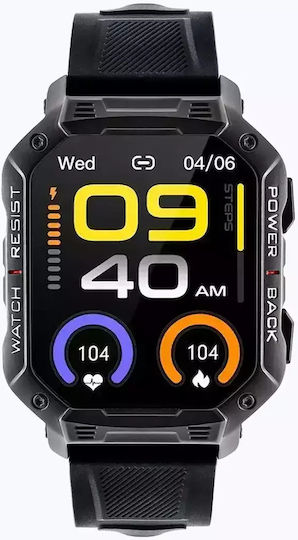 Watchmark Outdoor Ultra Smartwatch with Heart Rate Monitor (Black) view 4