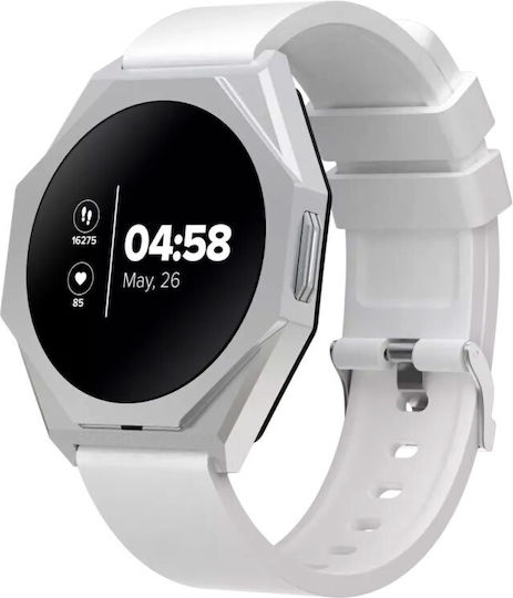 Canyon Otto SW-86 Waterproof Smartwatch with Heart Rate Monitor (Silver) view 1