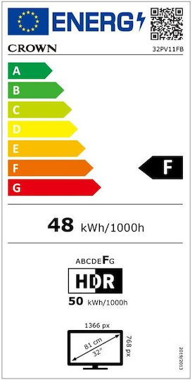 Crown Television 32" HD Ready LED 32PV11FB (2024) view 2