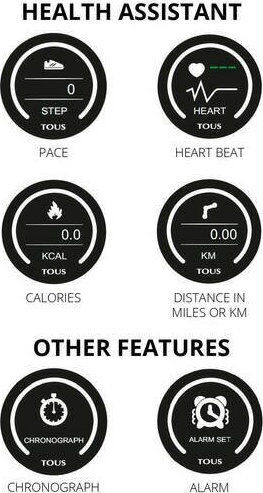 Tous Touch Activity Watch Stainless Steel 39mm with Heart Rate Monitor (Gold IP Steel Round) view 3