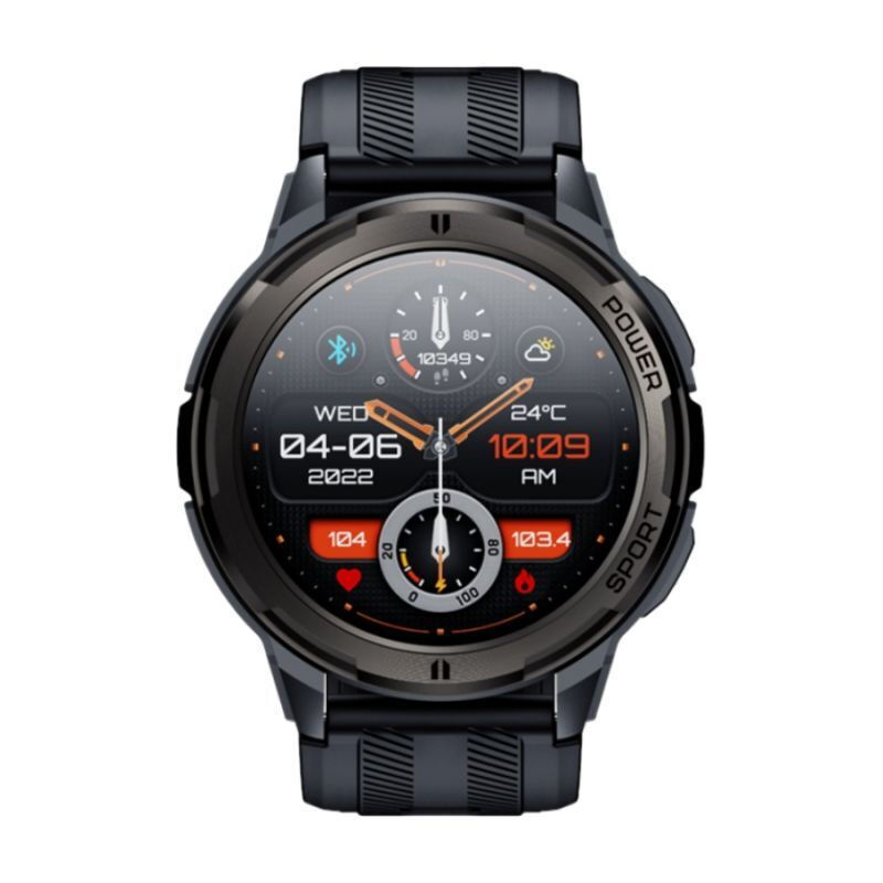 Rubicon 48mm Smartwatch with Heart Rate Monitor (Black) view 2