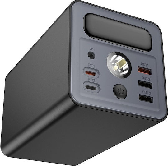 Hoco J138 Power Bank 60000mAh 22.5W with 3 USB-A Ports and 2 USB-C Ports Power Delivery / Quick Charge 3.0 Black view 6