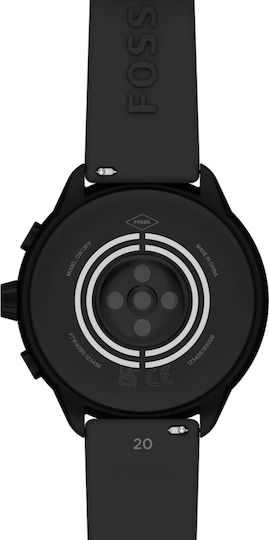 Fossil Gen 6 Wellness Edition Stainless Steel 44mm Smartwatch with Heart Rate Monitor (Black) view 2