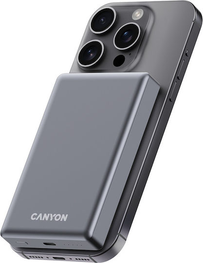 Canyon OnPower 510 MagSafe 10000mAh 20W with USB-C Port Power Delivery Gray vue 6